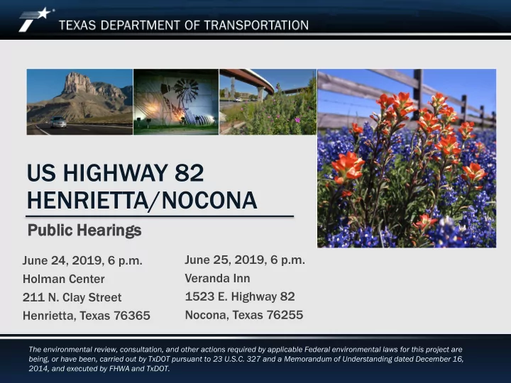 us highway 82 henrietta nocona