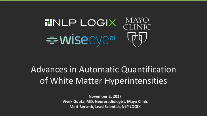 advances in automatic quantification