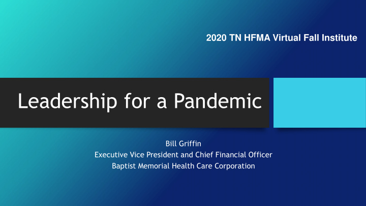leadership for a pandemic