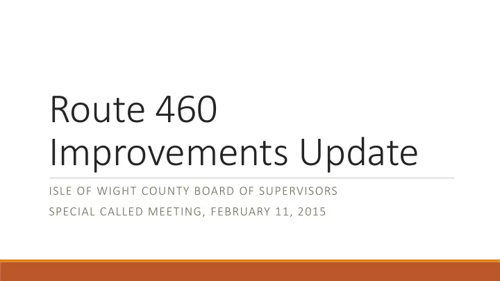 improvements update