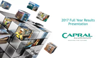 2017 Full Year Results  Presentation  Aus  ustrali  lia's lead  ading su  supp  ppli  lier of  f