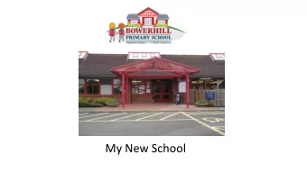 My New School  This is Miss Skates, the Principal of Bowerhill  School. She brings Cracker to