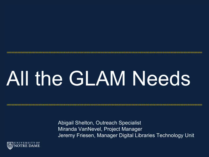 all the glam needs