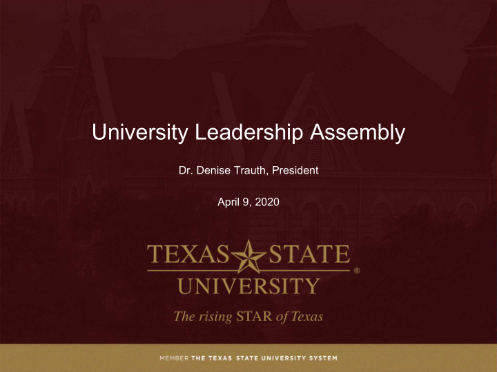university leadership assembly