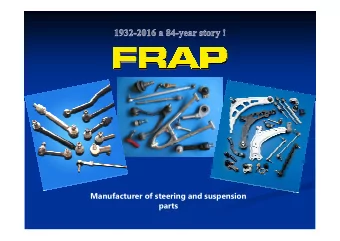 Manufacturer of steering and suspension  parts