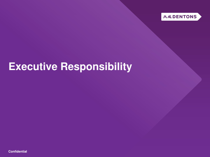 executive responsibility