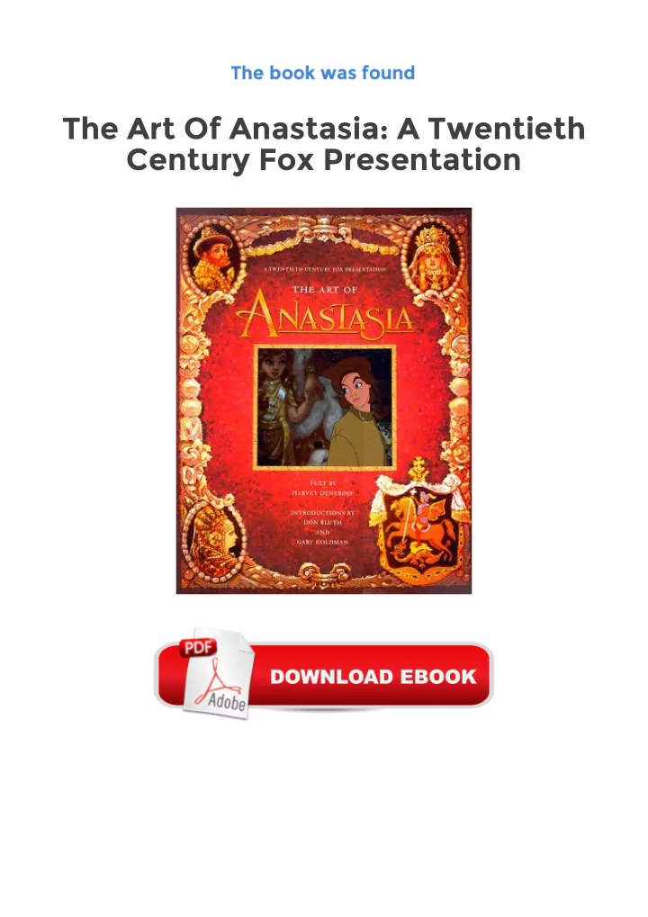 free the art of anastasia a twentieth century fox