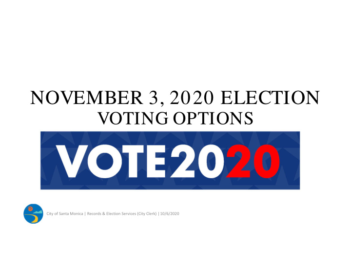 november 3 2020 election