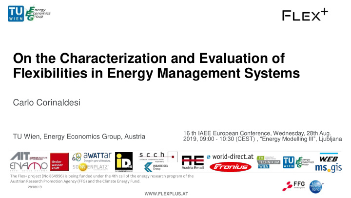 flexibilities in energy management systems