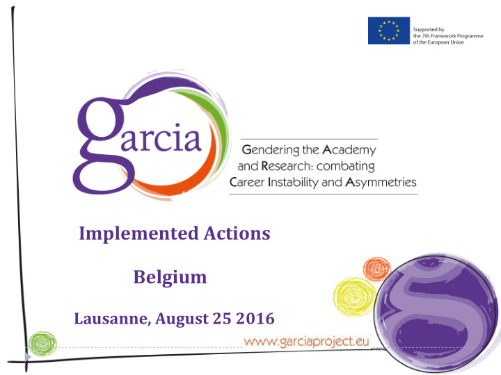 implemented actions belgium lausanne august 25 2016