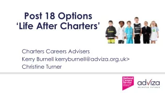 Post 18 Options  Life After Charters  Charters Careers Advisers  Kerry Burnell