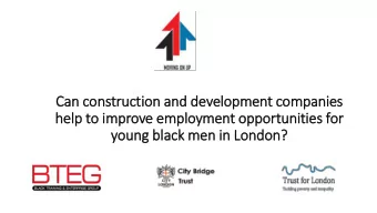 Can construction and development companies  help to im  improve employment opportunities for  young