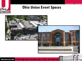 Ohio Union Event Spaces  ohiounion.osu.edu  1739 N. High Street  Columbus, Ohio  43210  (614)