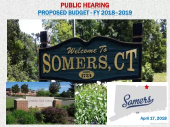 PUBLI  BLIC  C HE  HEARI  RING  NG  PRO  ROPOS  OSED  ED BUDGET  ET - FY FY 2018  20  2019  19