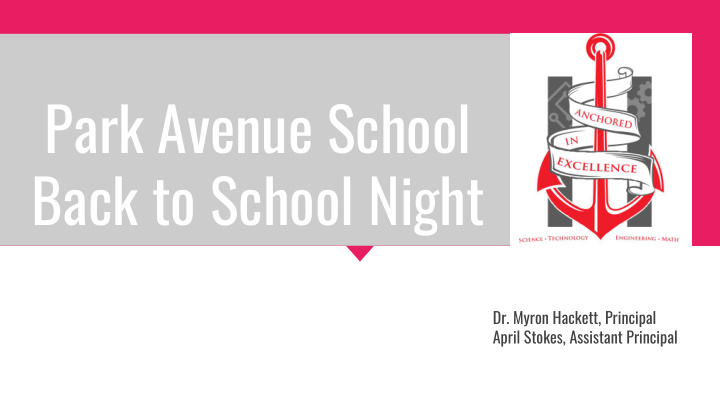 park avenue school back to school night