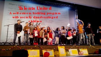 T  ale nts Unite d  A se lf- e ste e m building pr  ogr  am  with soc ially disadvantage d e n  c