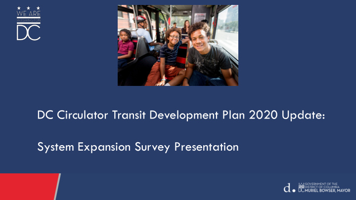 dc circulator transit development plan 2020 update system