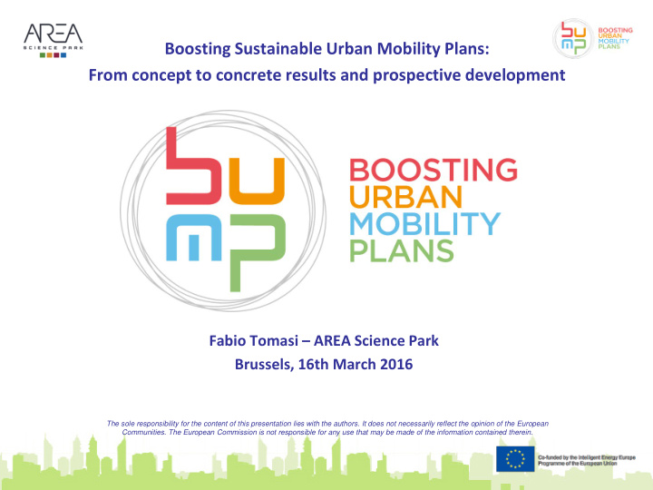 boosting sustainable urban mobility plans from concept to