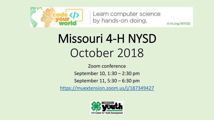 missouri 4 h nysd