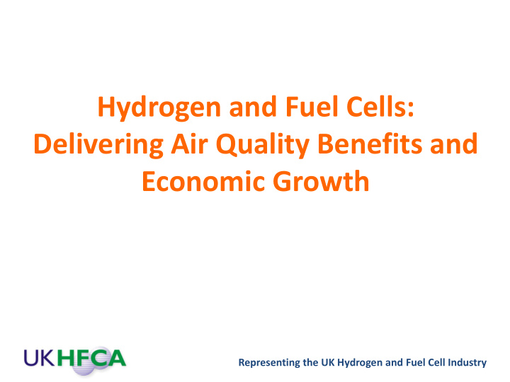 hydrogen and fuel cells
