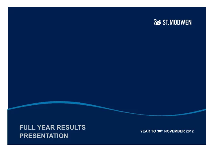 full year results