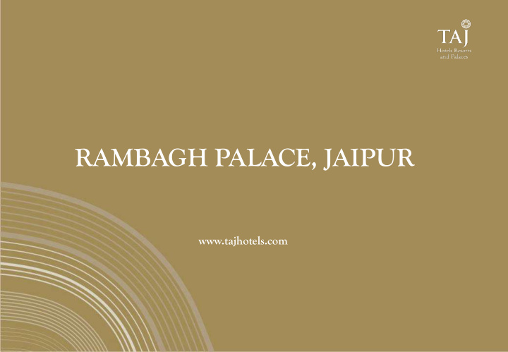 rambagh palace jaipur