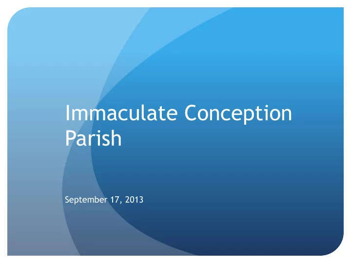 immaculate conception parish