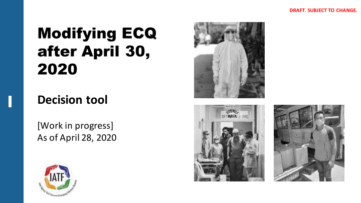 modifying ecq after april 30 2020