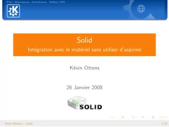 Solid  Int  egration avec le mat  eriel sans utiliser daspirine  K  evin Ottens  26