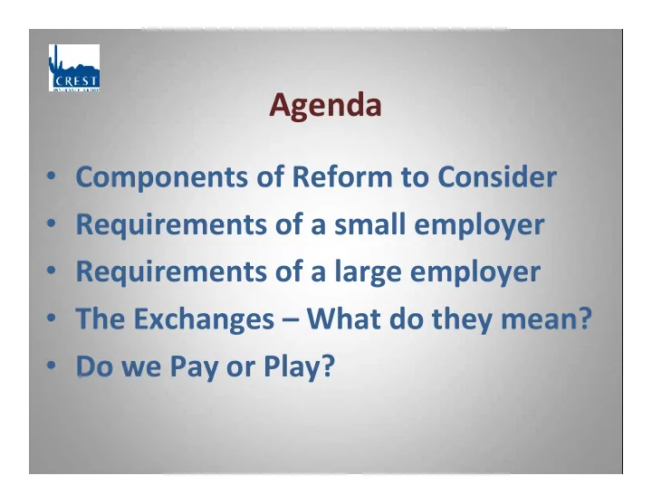 agenda