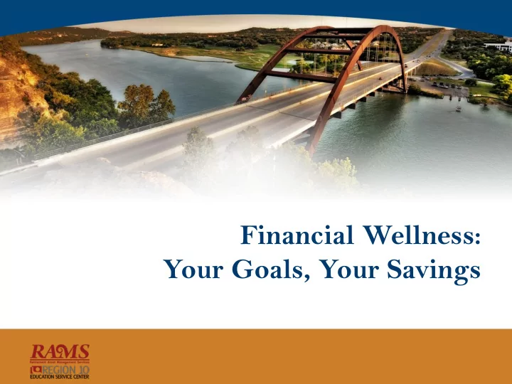 your goals your savings introduction of tcg