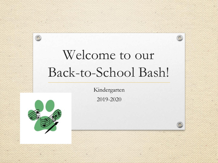 welcome to our back to school bash