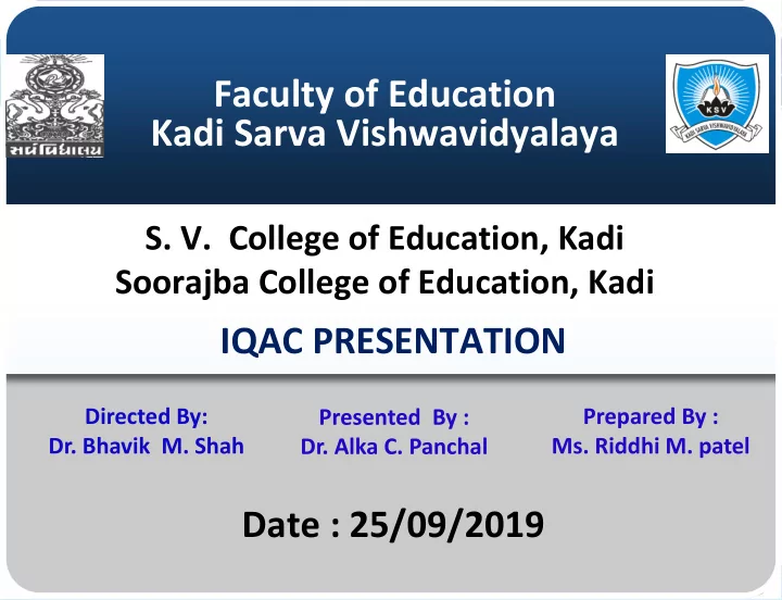 faculty of education