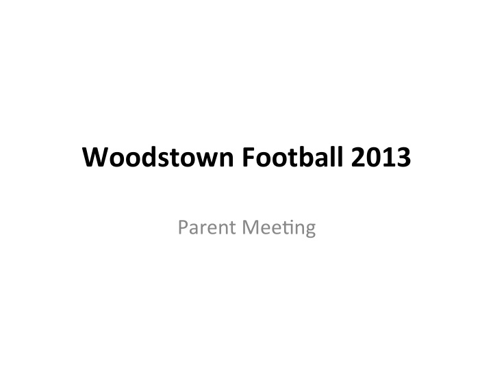 woodstown football 2013