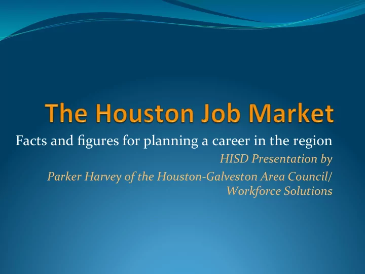 facts and figures for planning a career in the region