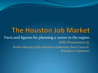 Facts  and  figures  for  planning  a  career  in  the  region