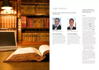 Legal Notebook  ADRIAN RUBENSTEIN V HSBC BANK PLC [2011]  EWHC 2304 (QB)  RECENT CASES, HEADLINE