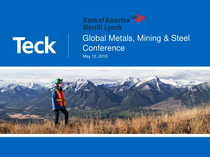 global metals mining steel conference