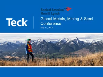 Global Metals, Mining &amp; Steel  Conference  May 12, 2015  Forward Looking Information  Both