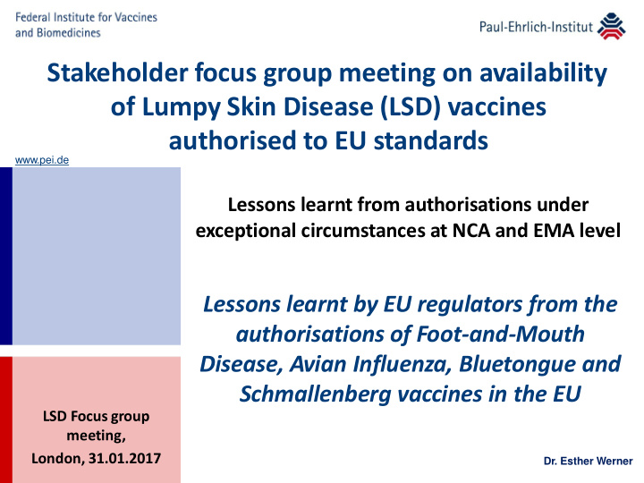 stakeholder focus group meeting on availability of lumpy