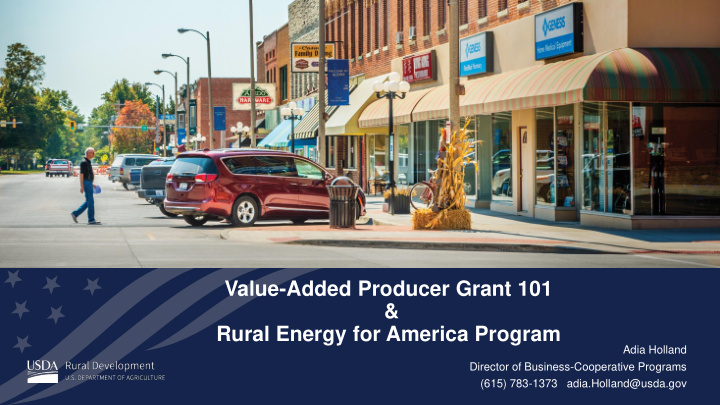 value added producer grant 101 rural energy for america