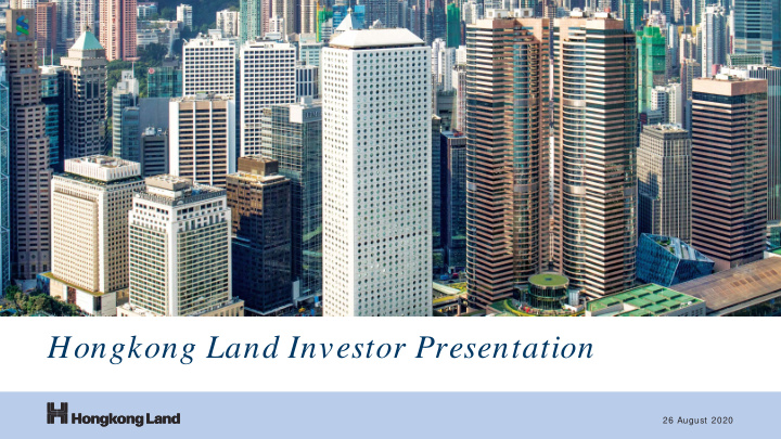 hongkong land investor presentation