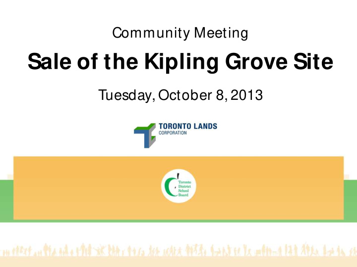 sale of the kipling grove site