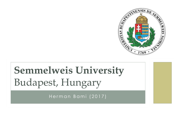 semmelweis university budapest hungary