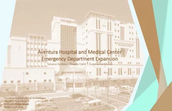Aventura Hospital and Medical Center  Emergency Department Expansion  Tatiana Acosta | Thayse Darzi