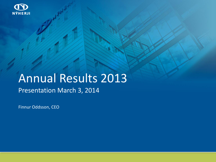 annual results 2013