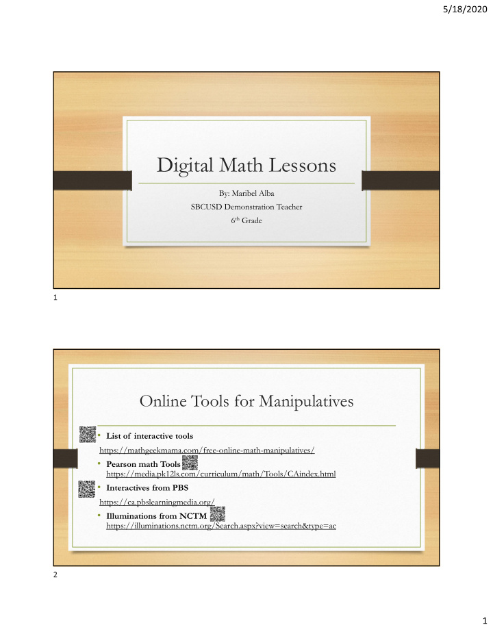 digital math lessons