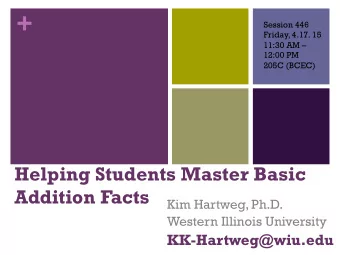 +  Session 446  Friday, 4.17. 15  11:30 AM   12:00 PM  205C (BCEC)  Helping Students Master