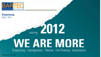 AIPI Milano 15 May 2014  YOUR PROCESS  IN GOOD HANDS  AIPI Milano 15 May 2014  COMPANY  BDTRONIC