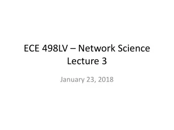 Lecture 3  January 23, 2018  How does the brain work?  Analogies to Technology  Mechanical